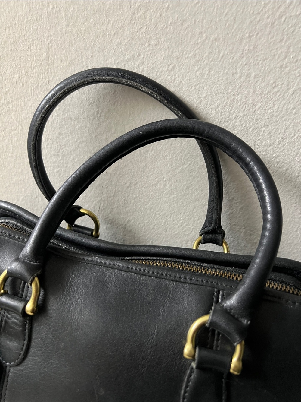 Vintage Coach BEAUMONT 9871 Black Leather Handbag - Picture 4 of 6